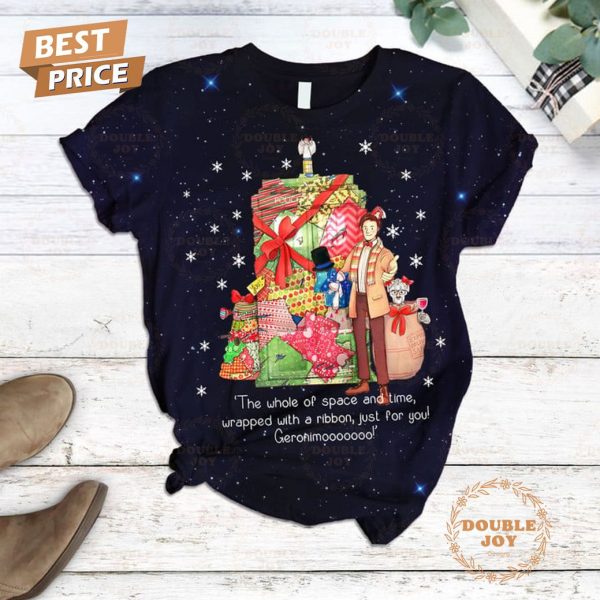 Doctor Who The Whole Of Space And Time Wrapped With A Ribbon Just For You Geronimooooooo Christmas Fleece Pajamas Set