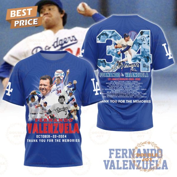 Fernando Valenzuela October-22-2024 Thank You for The Memories T-Shirt, Hoodie