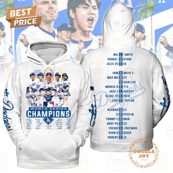 2024 World Series Champs LA Dodgers T-Shirt, Hoodie – White