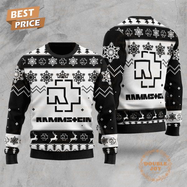 Rammstein Band Black And White Merry Christmas Sweater