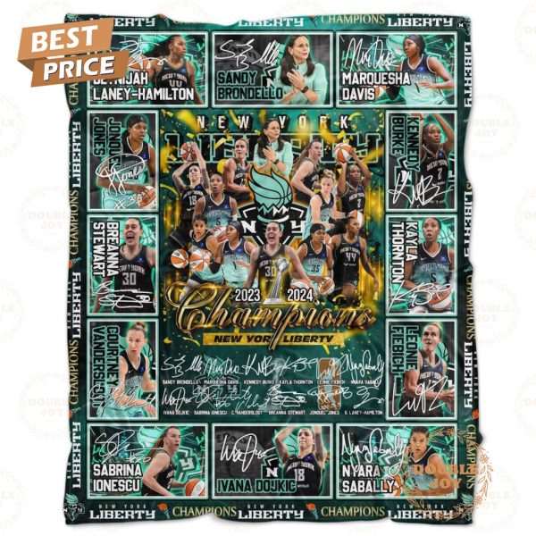 New York Liberty WNBA 2024 Champions Fleece Blanket