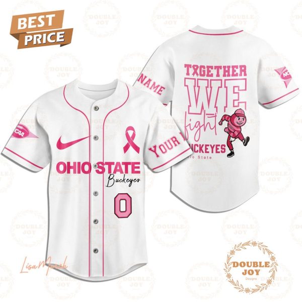 Together We Fight Ohio State Buckeyes Custom Name Baseball Jersey