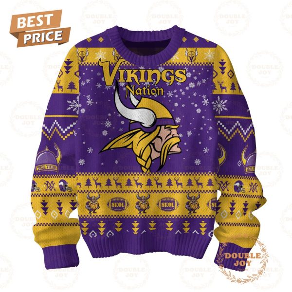 Minnesota Vikings Christmas 2024 Sweater