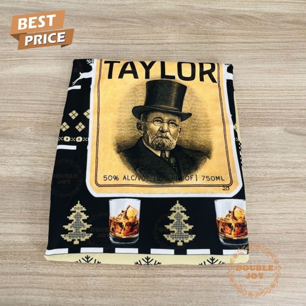 Colonel E.H. Taylor Bourbon Ugly Christmas Sweater for Whiskey Lovers – Holiday Party Apparel