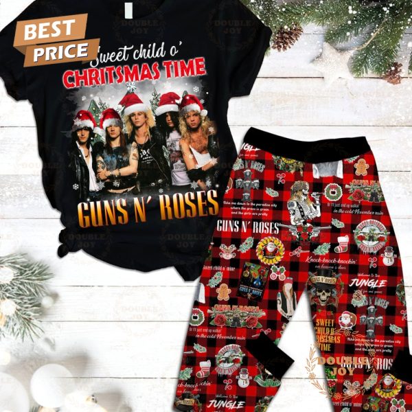 Guns N’ Roses Rock Band Sweet Child O’ Christmas Time Fleece Pajamas Set