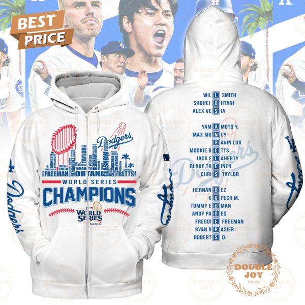 2024 World Series Champions LA Dodgers OWA T-Shirt, Hoodie – White