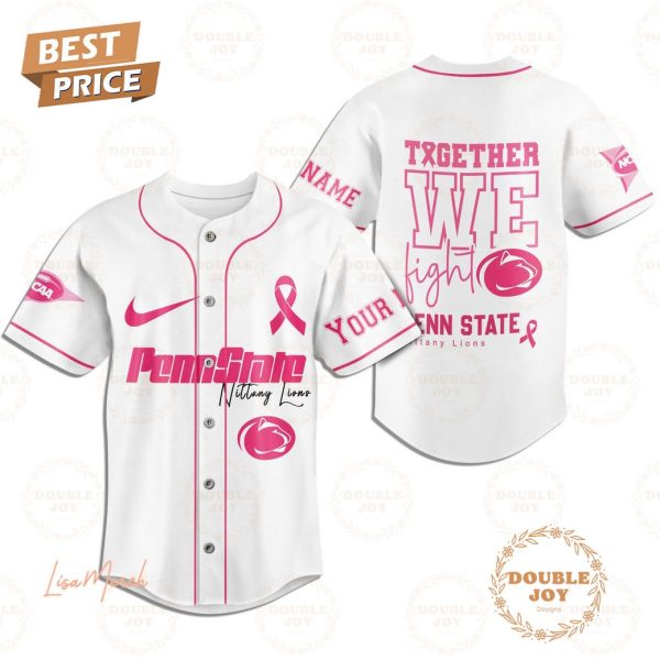 Together We Fight Penn State Nittany Lions Custom Name Baseball Jersey