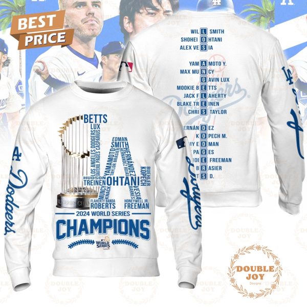 LA Dodgers World Series Champs 2024 T-Shirt, Hoodie – White