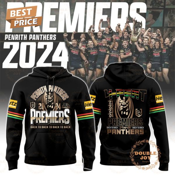 Penrith Panthers 2024 Premiers Back To Back To Back To Back 3D T-Shirt