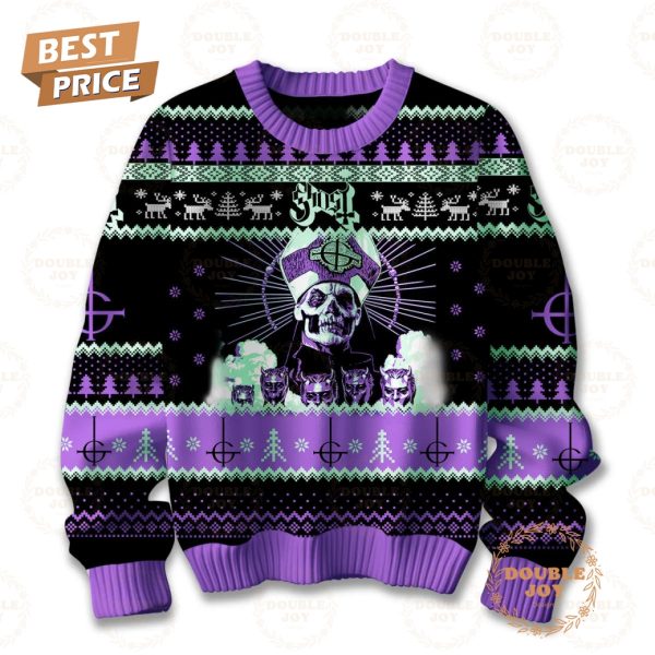 Ghost Rock Band But Through All The Sorow We’ve Been Riding High Christmas Sweater