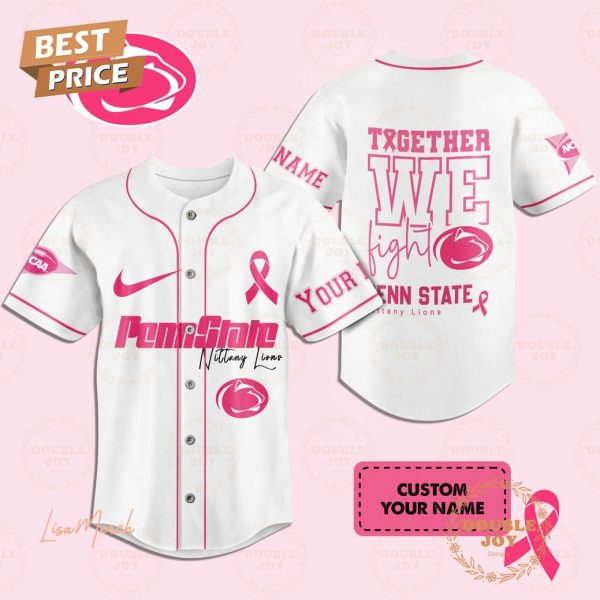 Together We Fight Penn State Nittany Lions Custom Name Baseball Jersey