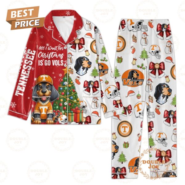 Tennessee Volunteers All I Want For Christmas Is Go Vols Pajamas Set