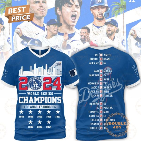 2024 World Series Champions LA Dodgers T-Shirt, Hoodie – Blue