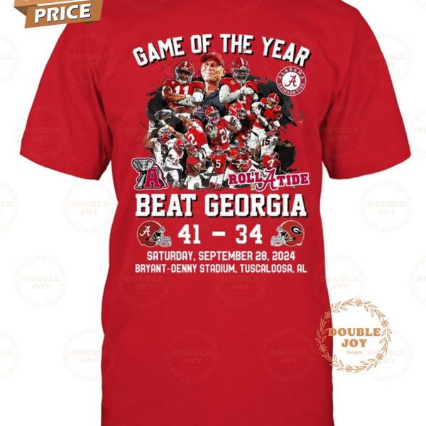 Alabama Crimson Tide x Georgia Bulldogs Game Of The Year Saturday, September 28, 2024 Bryant-Denny Stadium, Tuscaloosa, AL T-Shirt