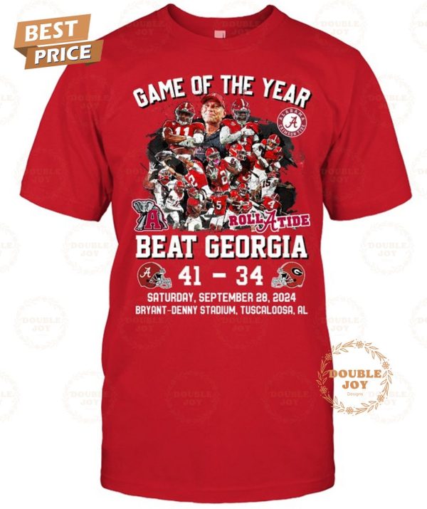 Alabama Crimson Tide x Georgia Bulldogs Game Of The Year Saturday, September 28, 2024 Bryant-Denny Stadium, Tuscaloosa, AL T-Shirt