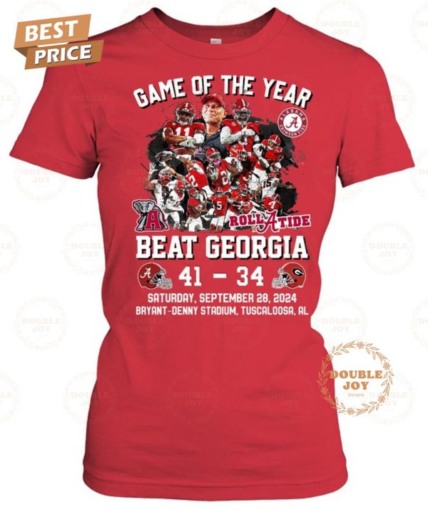 Alabama Crimson Tide x Georgia Bulldogs Game Of The Year Saturday, September 28, 2024 Bryant-Denny Stadium, Tuscaloosa, AL T-Shirt