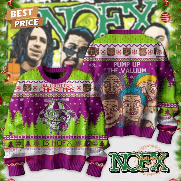 All I Want For Christmas Is NOFX Rock Band “Pump Up The Valuum” Sweater