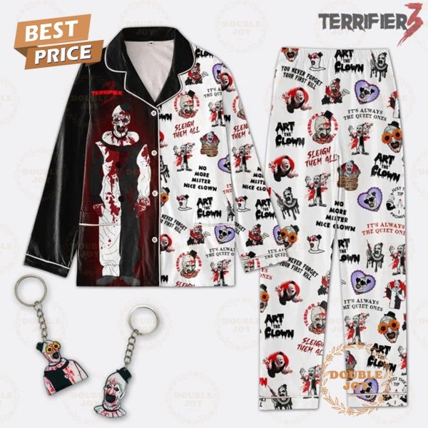 Terrifier 3 Art The Clown Sleigh Them All No More Mister Nice Clown Pajamas Set