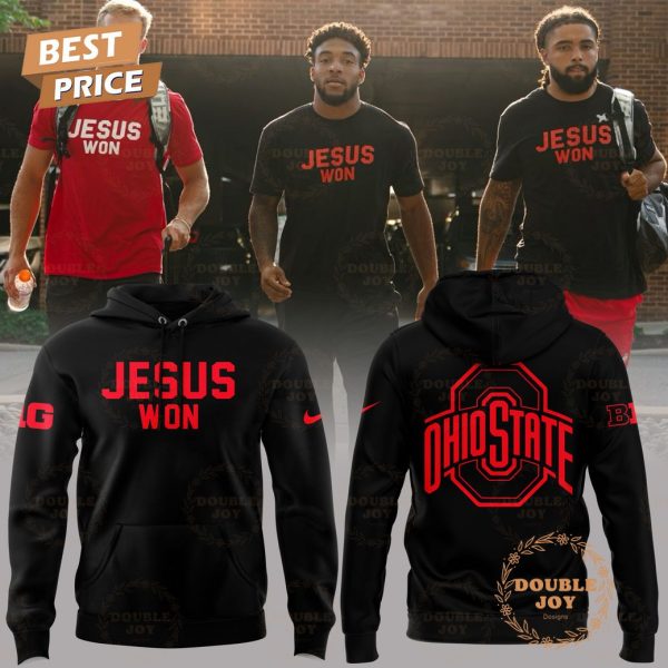 Ohio State Buckeyes Jesus Won 2024 T-Shirt,Hoodie – Black