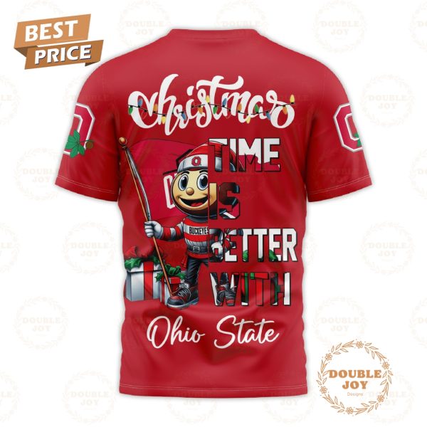 Christmas Time Is Better With Ohio State Buckeyes T-Shirt, Hoodie