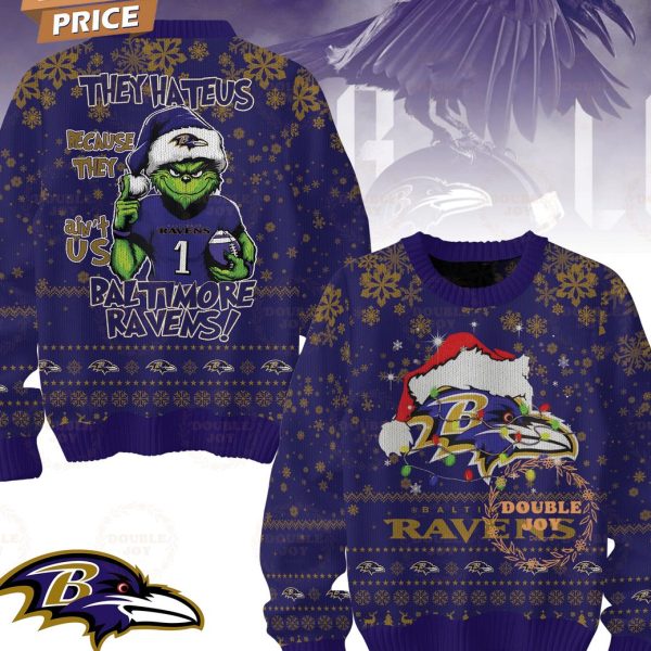 Baltimore Ravens They Hate Us Because They Ain’t Us Christmas Sweater