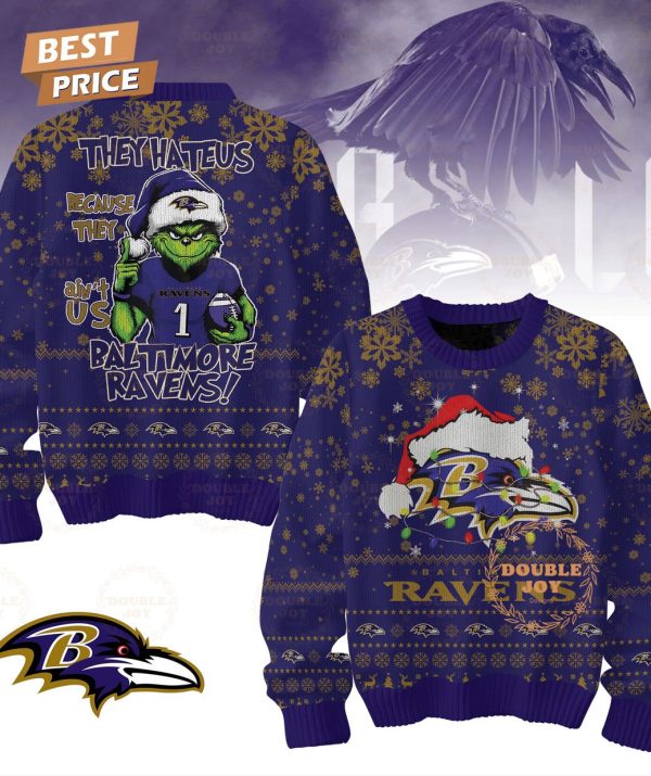 Baltimore Ravens They Hate Us Because They Ain’t Us Christmas Sweater