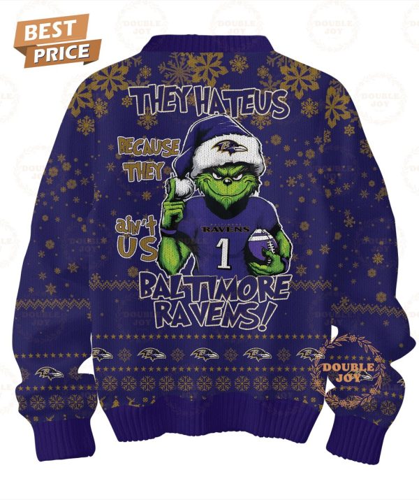 Baltimore Ravens They Hate Us Because They Ain’t Us Christmas Sweater