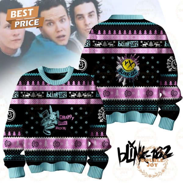 Blink-182 Rock Band Crappy Punk Rock Christmas Sweater