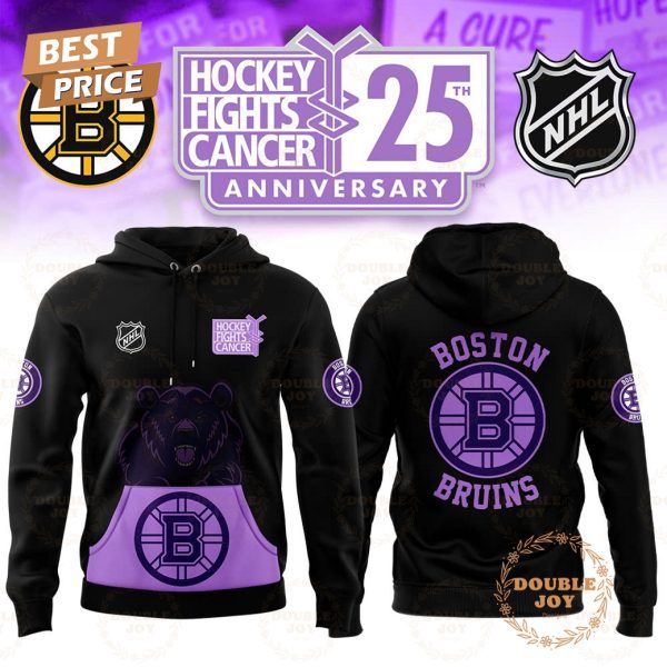 Boston Bruins Hockey Fights Cancer 25th Anniversary Hoodie