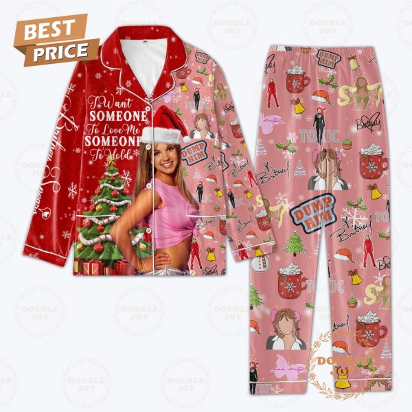 Britney Spears I Want Someone To Love Me Someone To Hold Merry Christmas Pajamas Set