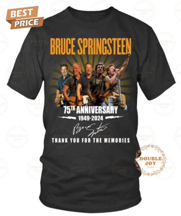 Bruce Springsteen 75th Anniversary 1949-2024 Thank You For The Memories T-Shirt