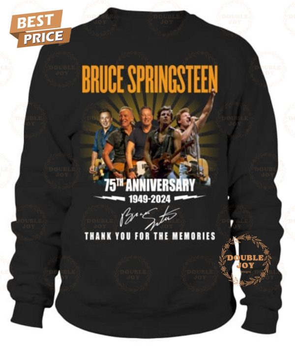 Bruce Springsteen 75th Anniversary 1949-2024 Thank You For The Memories T-Shirt