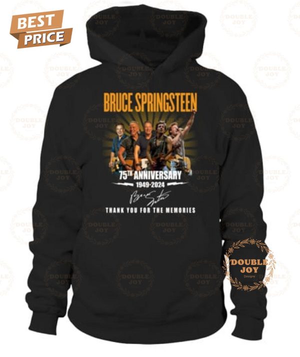 Bruce Springsteen 75th Anniversary 1949-2024 Thank You For The Memories T-Shirt