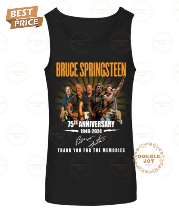 Bruce Springsteen 75th Anniversary 1949-2024 Thank You For The Memories T-Shirt