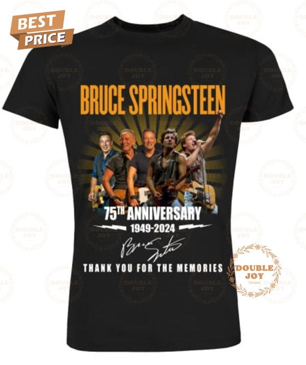 Bruce Springsteen 75th Anniversary 1949-2024 Thank You For The Memories T-Shirt