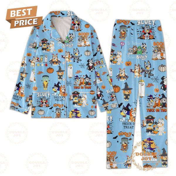 Bluey Boo Booey Trick Or Treat Halloween Pajamas Set – Blue