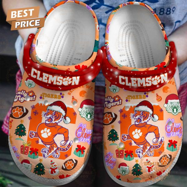 Clemson Tigers Clem Clem Clem Merry Christmas Crocs