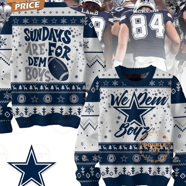 Dallas Cowboys Sundays Are For Dem Boys Christmas Sweater