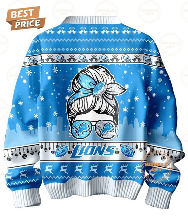 Detroit Lions Smart Woman Loves Her Christmas Sweater