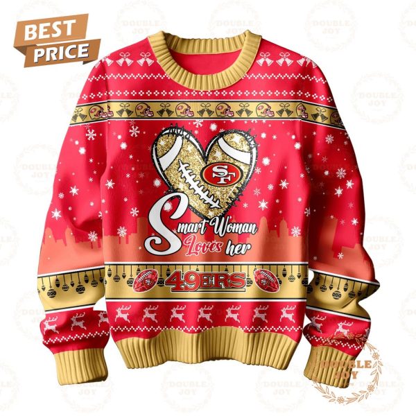 San Francisco 49ers Smart Woman Loves Her Christmas Sweater