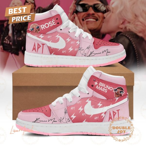 Bruno Mars & Rose Apt Pink Design Jordan 1 High Top Shoes