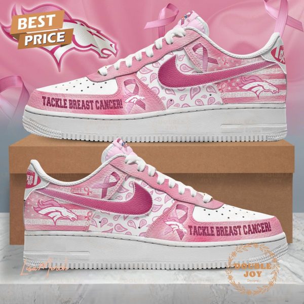 Denver Broncos Tackle Breast Cancer Air Force 1 Sneakers