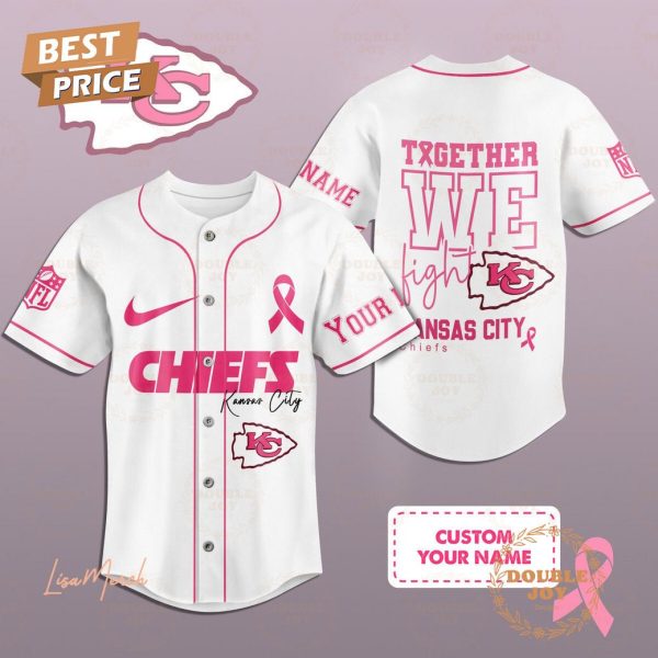 Together We Fight Kansas City Chiefs Custom Name Baseball Jersey