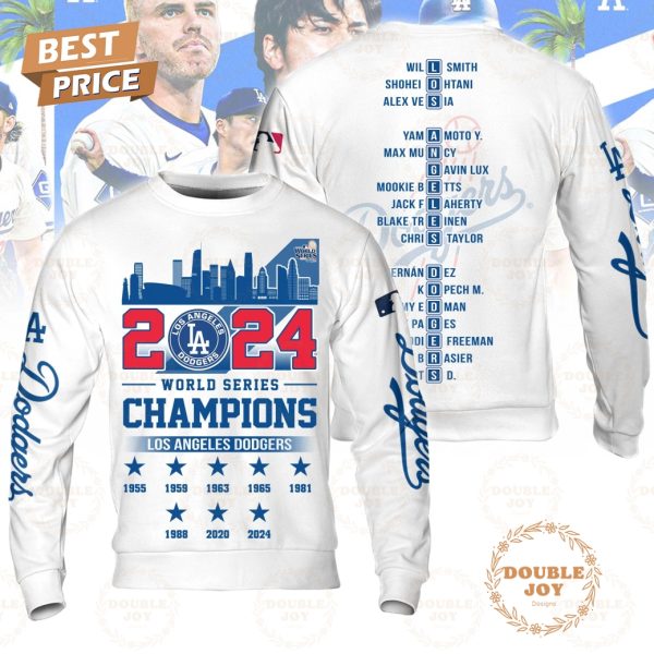 2024 World Series Champions LA Dodgers T-Shirt, Hoodie – Blue – YA81