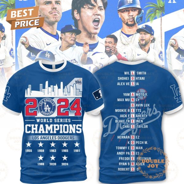 2024 World Series Champions LA Dodgers T-Shirt, Hoodie – Blue