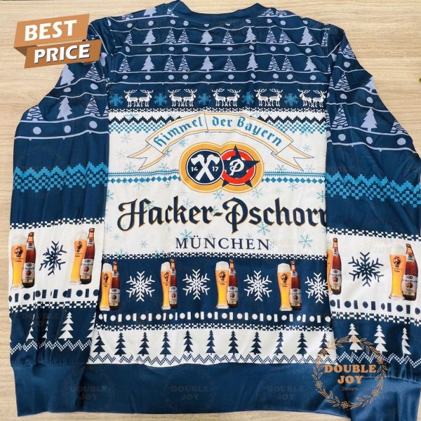 Hacker-Pschorr Christmas Sweater – Funny Beer-Themed Ugly Sweater, Munich Holiday Design