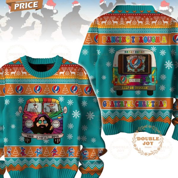 Grateful Dead Dancing Through A Grateful Christmas Sweater