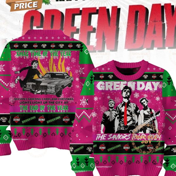 Green Day Band The Saviors Tour 2024 Christmas Sweater