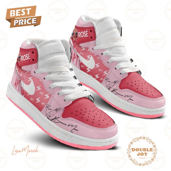 Bruno Mars & Rose Apt Pink Design Jordan 1 High Top Shoes