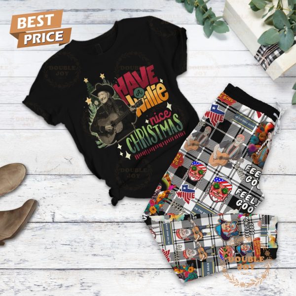 Have Willie Nelson Nice Christmas Feeling Good Fleece Pajamas Set